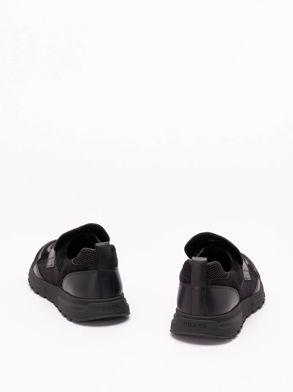 Prada Men Mesh And Leather Sneakers PRADA