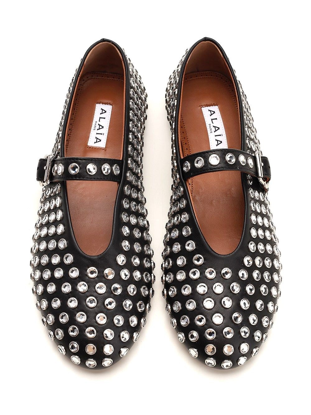 Alaïa Women Rhinestone Mesh Ballerina ALAIA