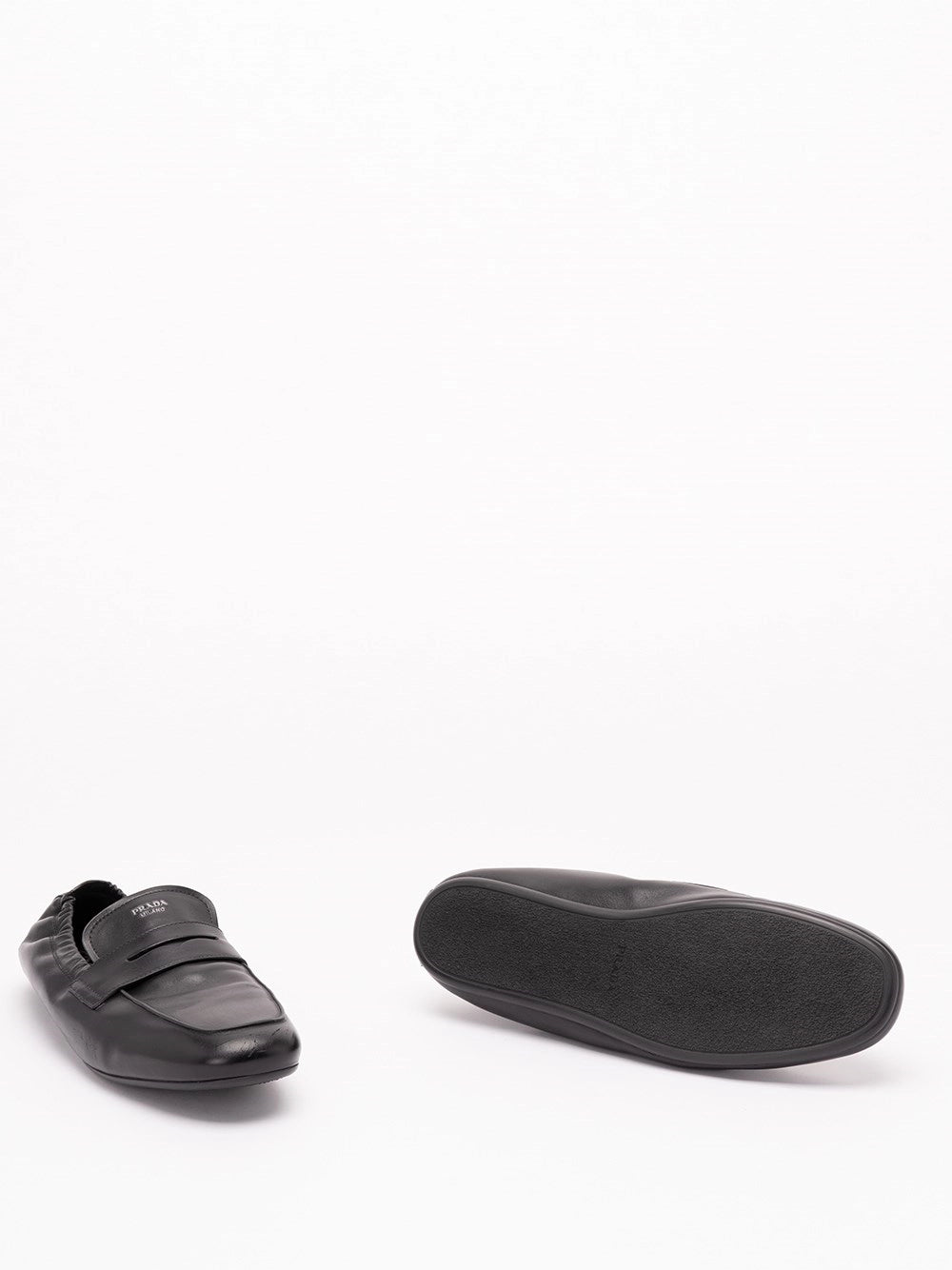 Prada Men Shuffle Antiqued Leather Loafers PRADA