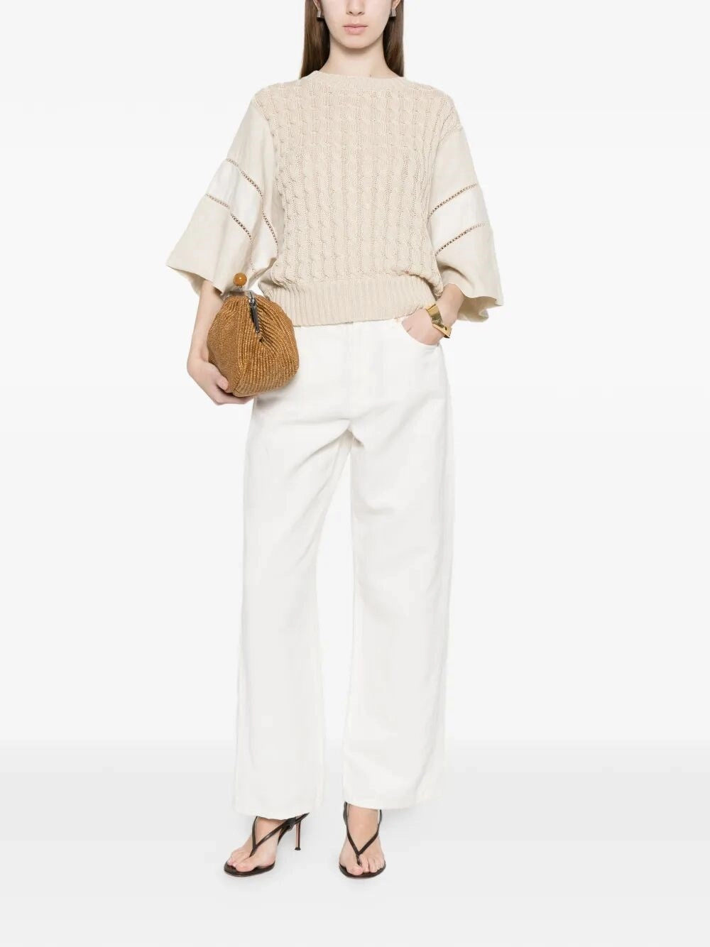 Max Mara Women Cotton And Linen Pants MAX MARA