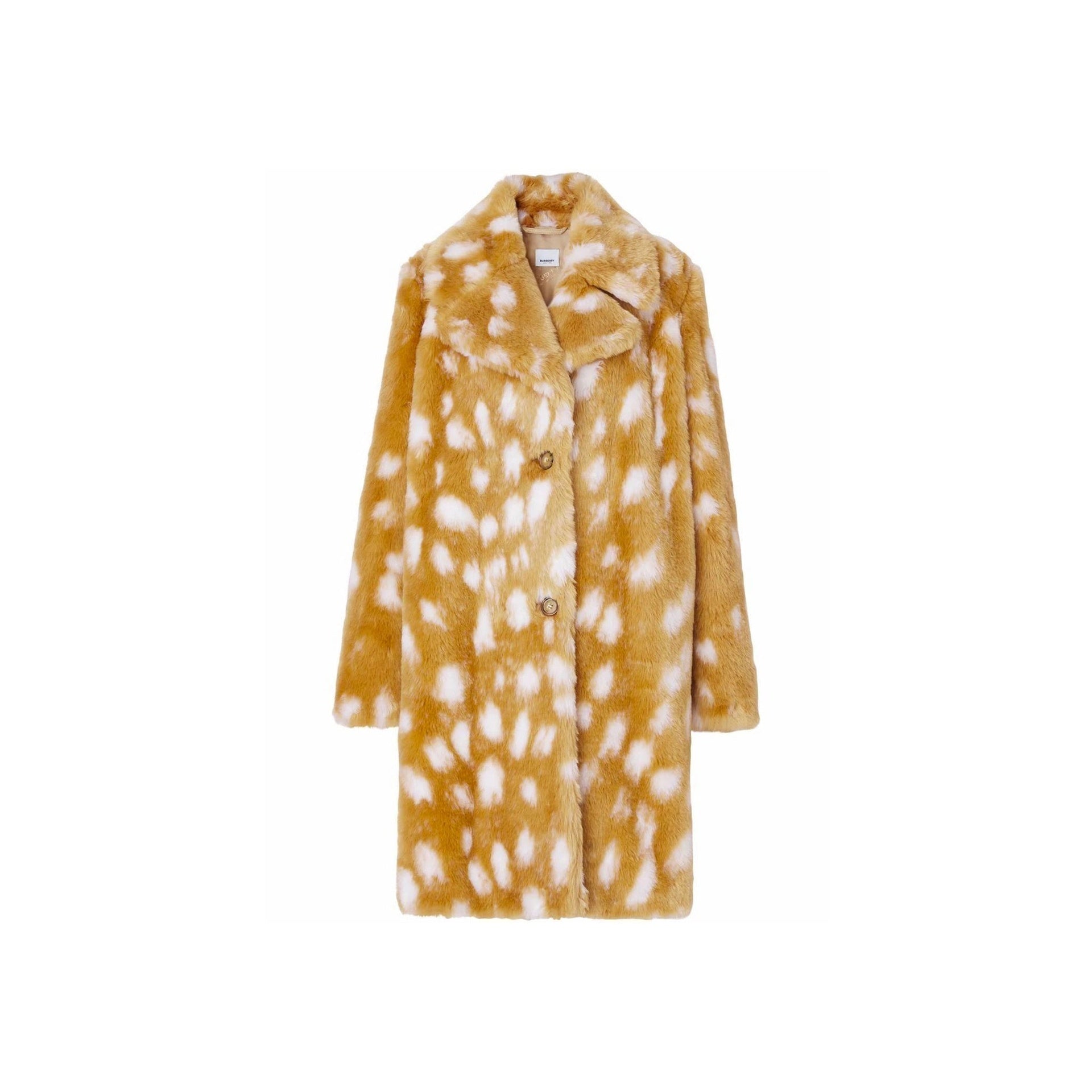 Burberry Faux Fur Coat Women BURBERRY
