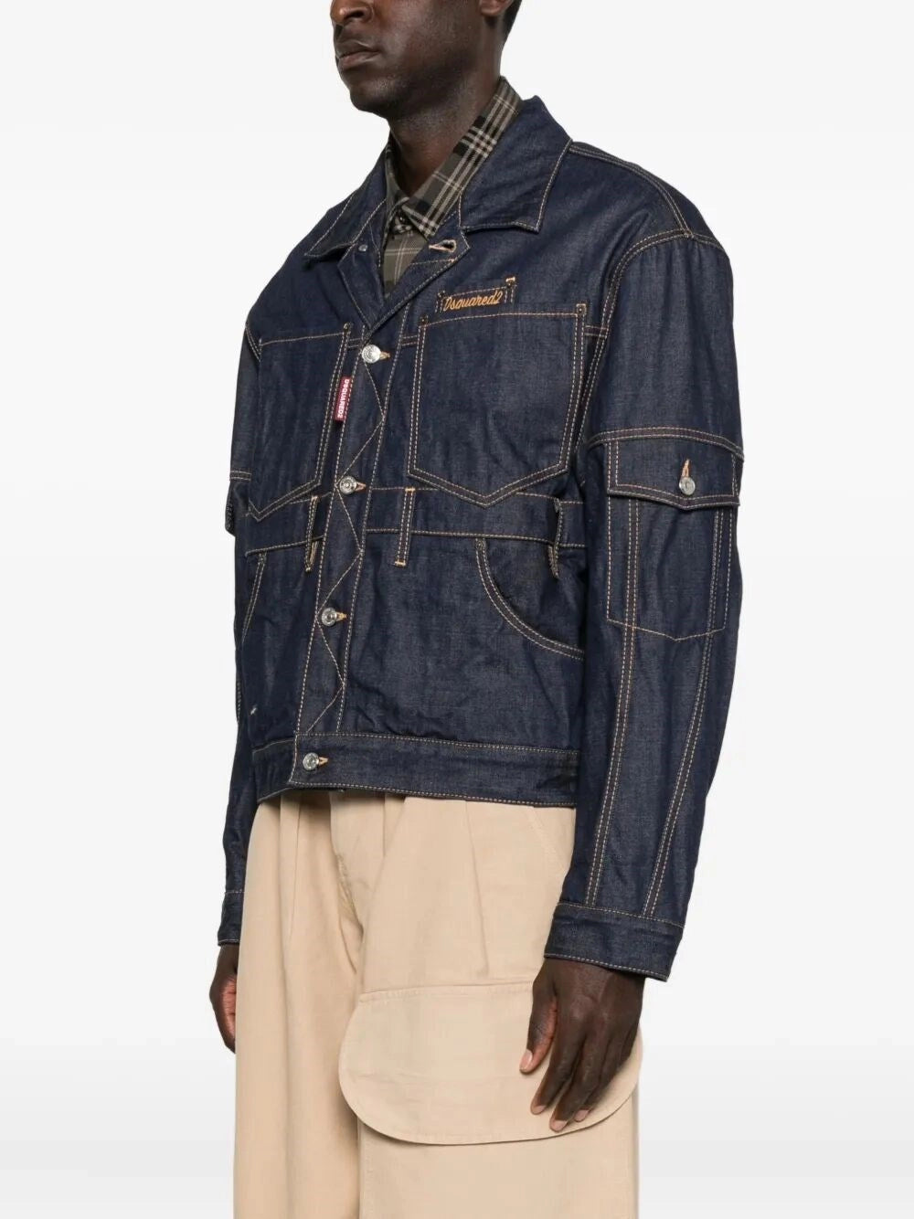 Dsquared2 Men Cargo Denim Jacket DSQUARED2