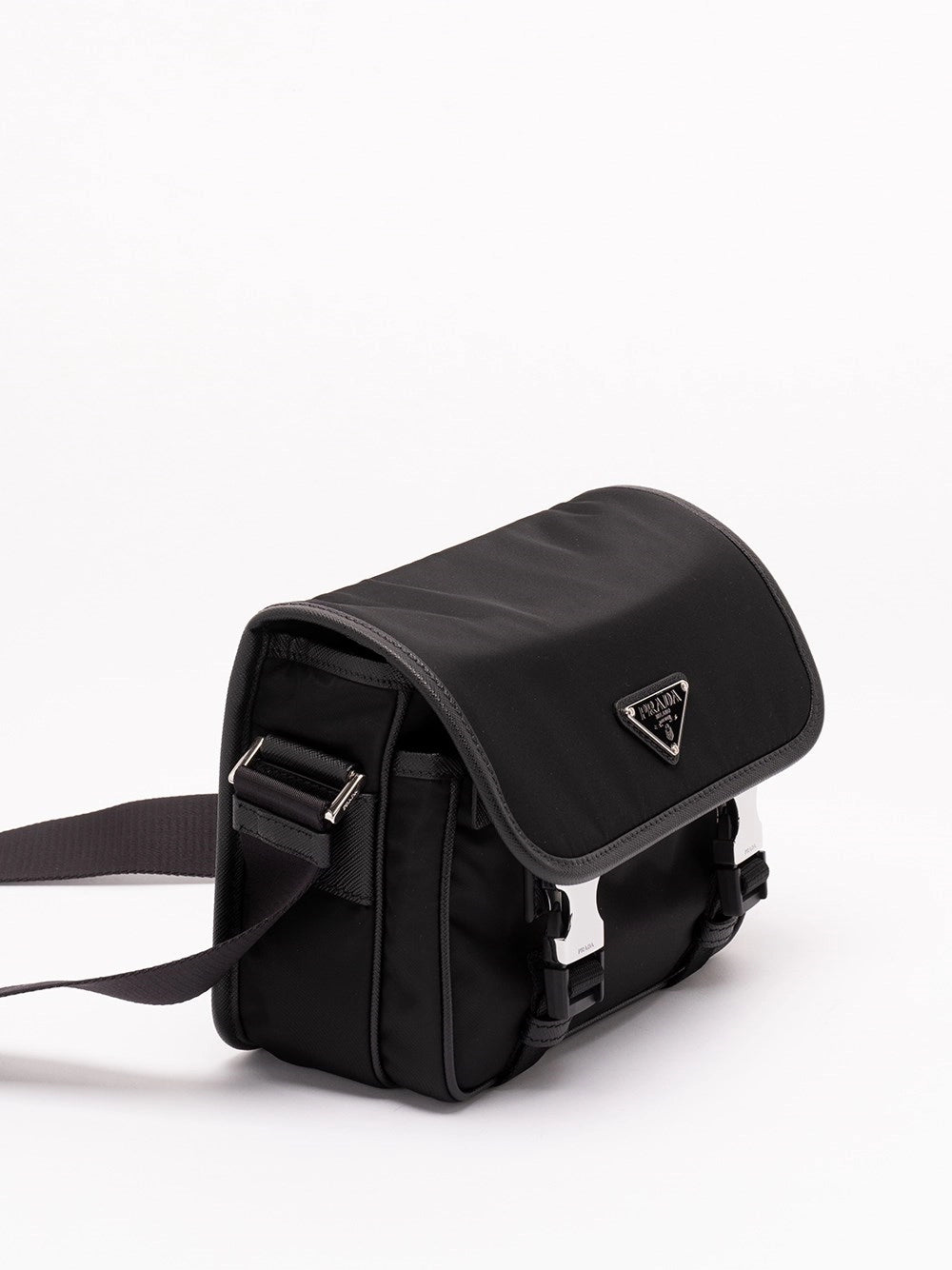 Prada Men Re-Nylon And Saffiano Leather Shoulder Bag PRADA
