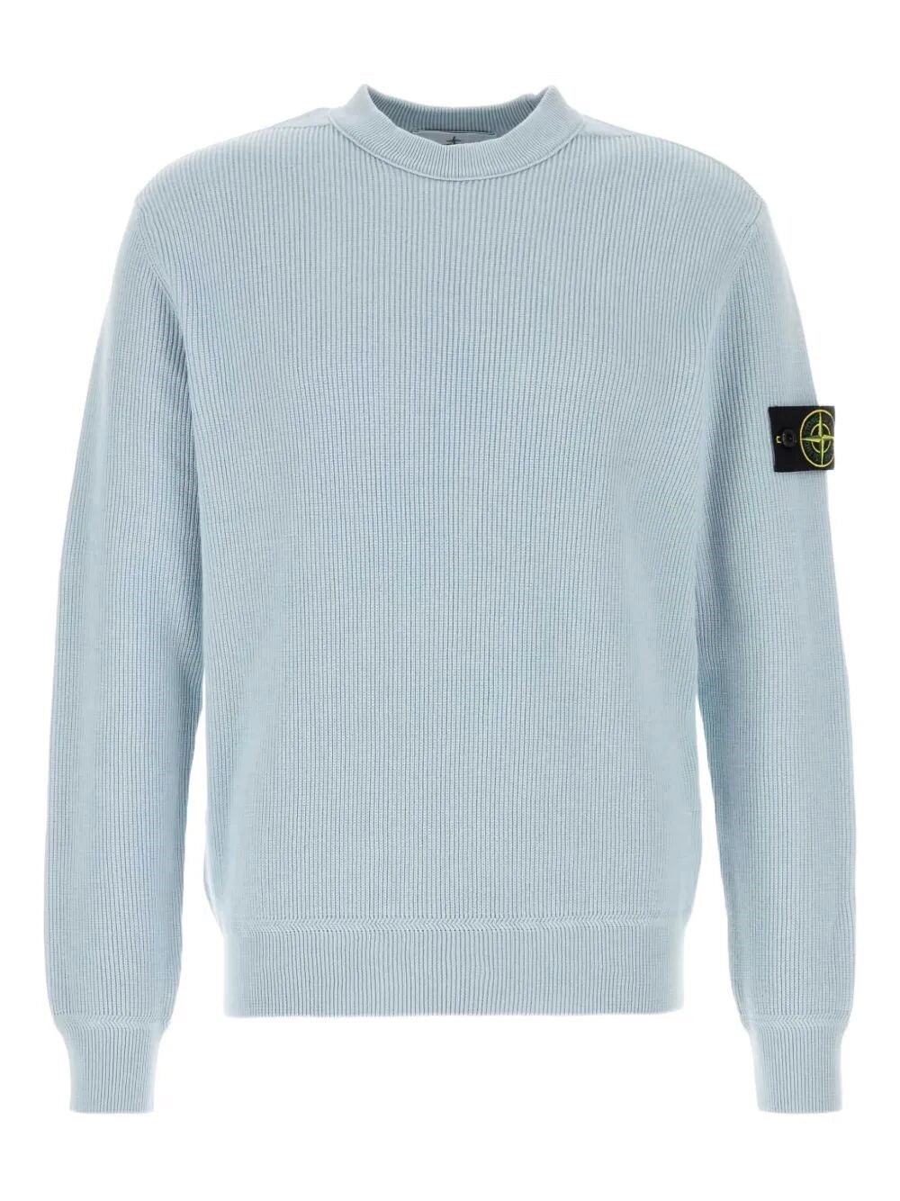 Stone Island Men Ribbed Soft Organic Cotton Crewneck STONE ISLAND