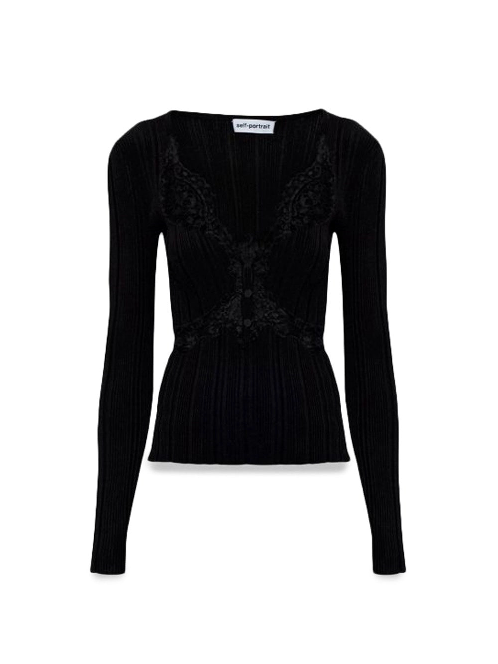 Self-Portrait Women Lace Knit Top SELF-PORTRAIT