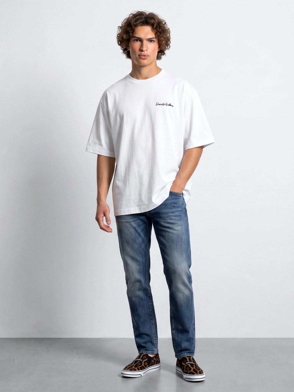 Dolce & Gabbana Men T-Shirt With Dolce & Gabbana Signature DOLCE & GABBANA