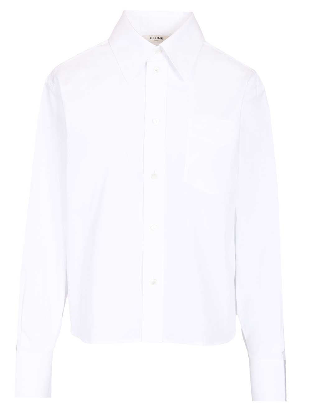 Celine Women Short Cotton Poplin Shirt CELINE