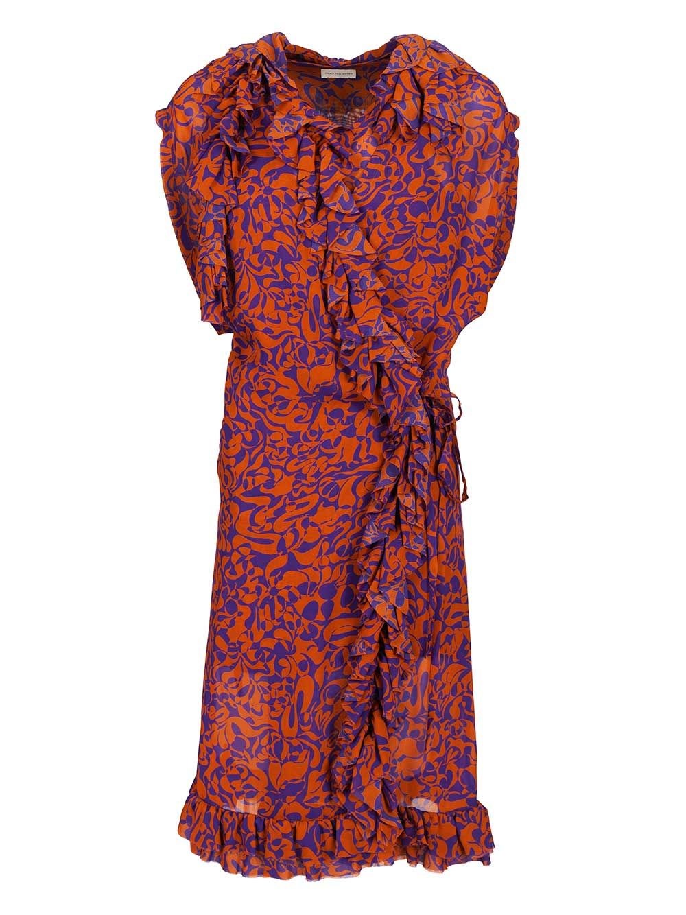 Dries Van Noten Women Printed Dress With Ruffles DRIES VAN NOTEN