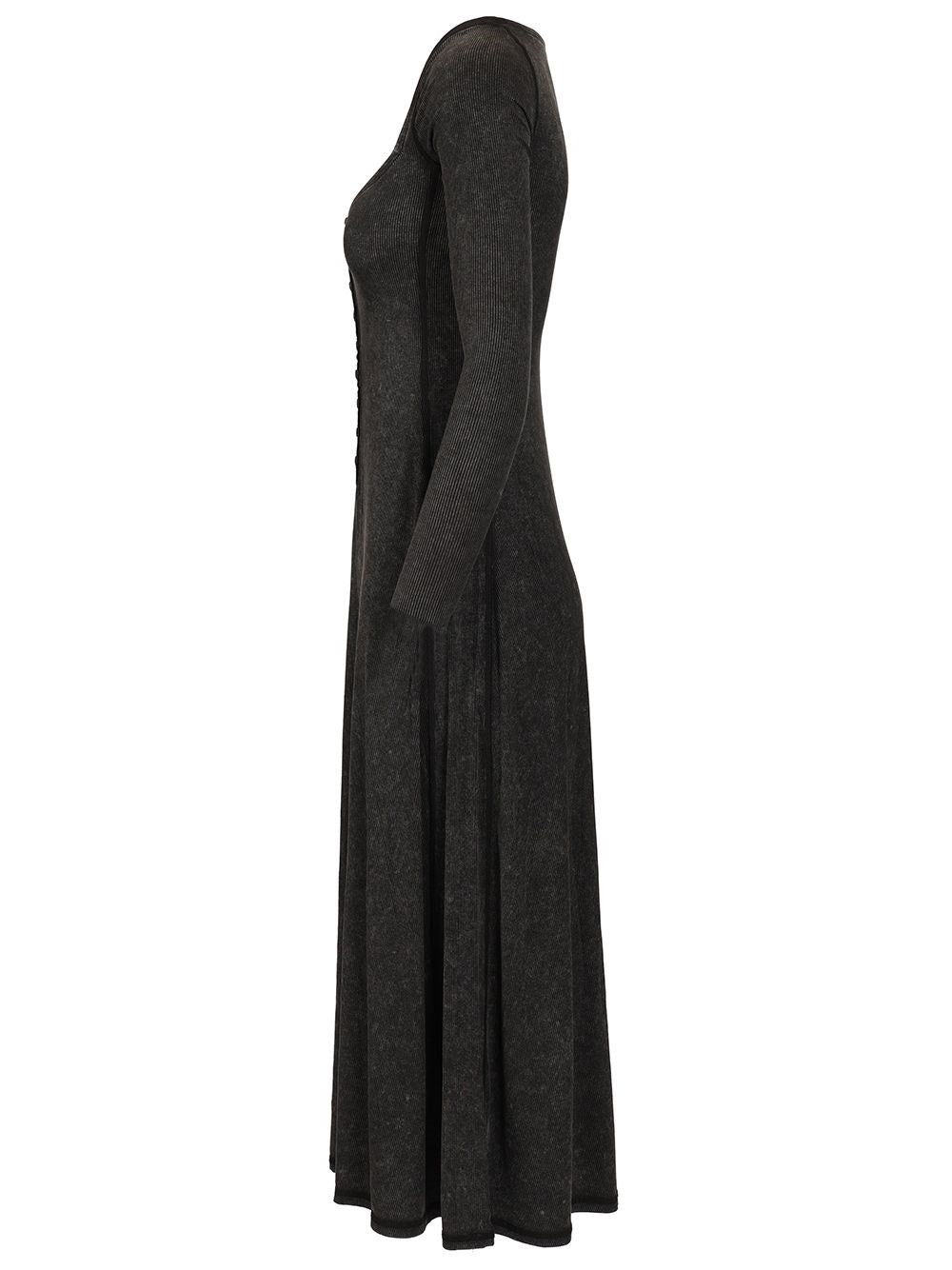 Diesel Women Shaded Ribbed Jersey Midi Dress DIESEL