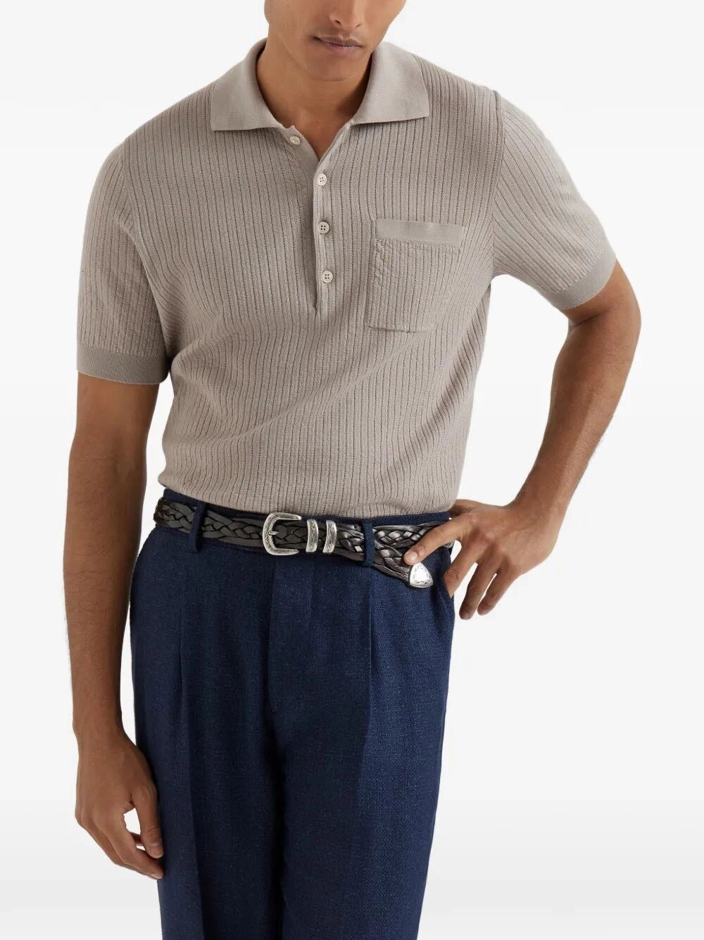 Brunello Cucinelli Men Short Sleeve Polo BRUNELLO CUCINELLI