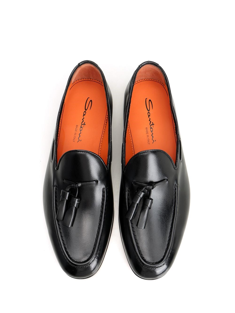Santoni Men Brushed Leather Moccasin SANTONI