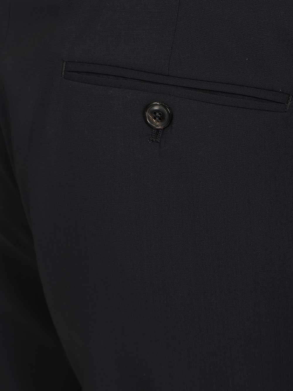 Giorgio Armani Men Flat Front Trousers In Virgin Wool GIORGIO ARMANI