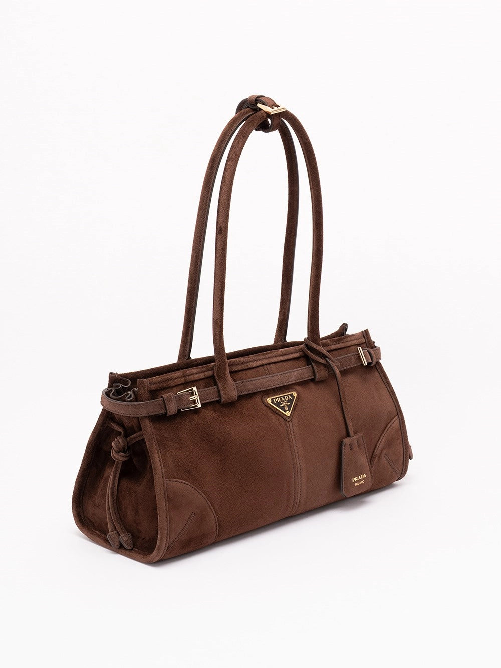 Prada Women Prada Bonnie Medium Suede Bag PRADA