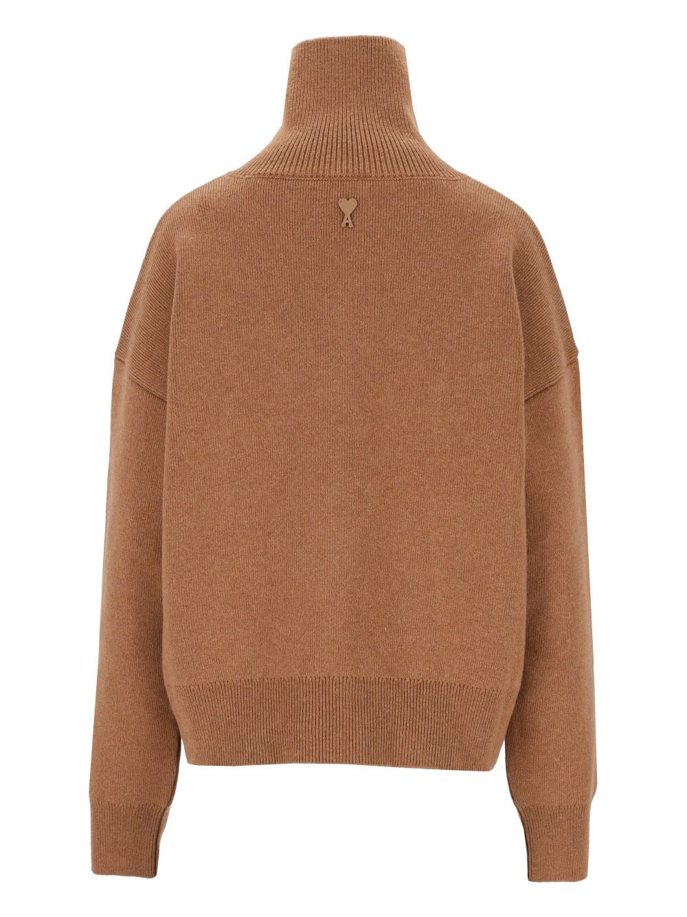 Ami Women Wool Sweater With Buttoned Collar AMI PARIS