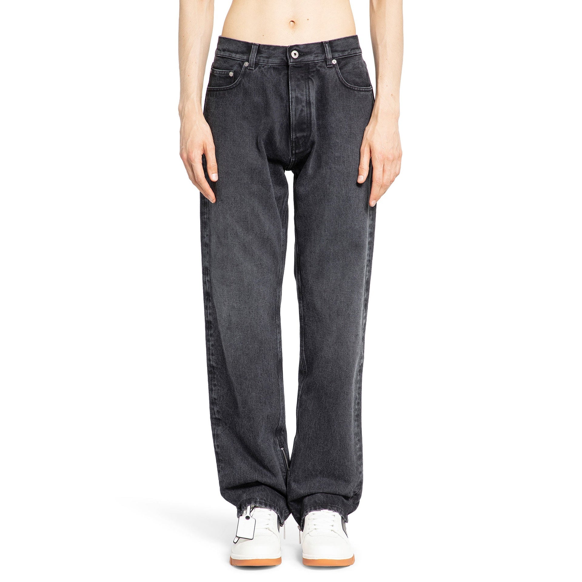 Off-White Washed Denim Jeans Men OFF-WHITE