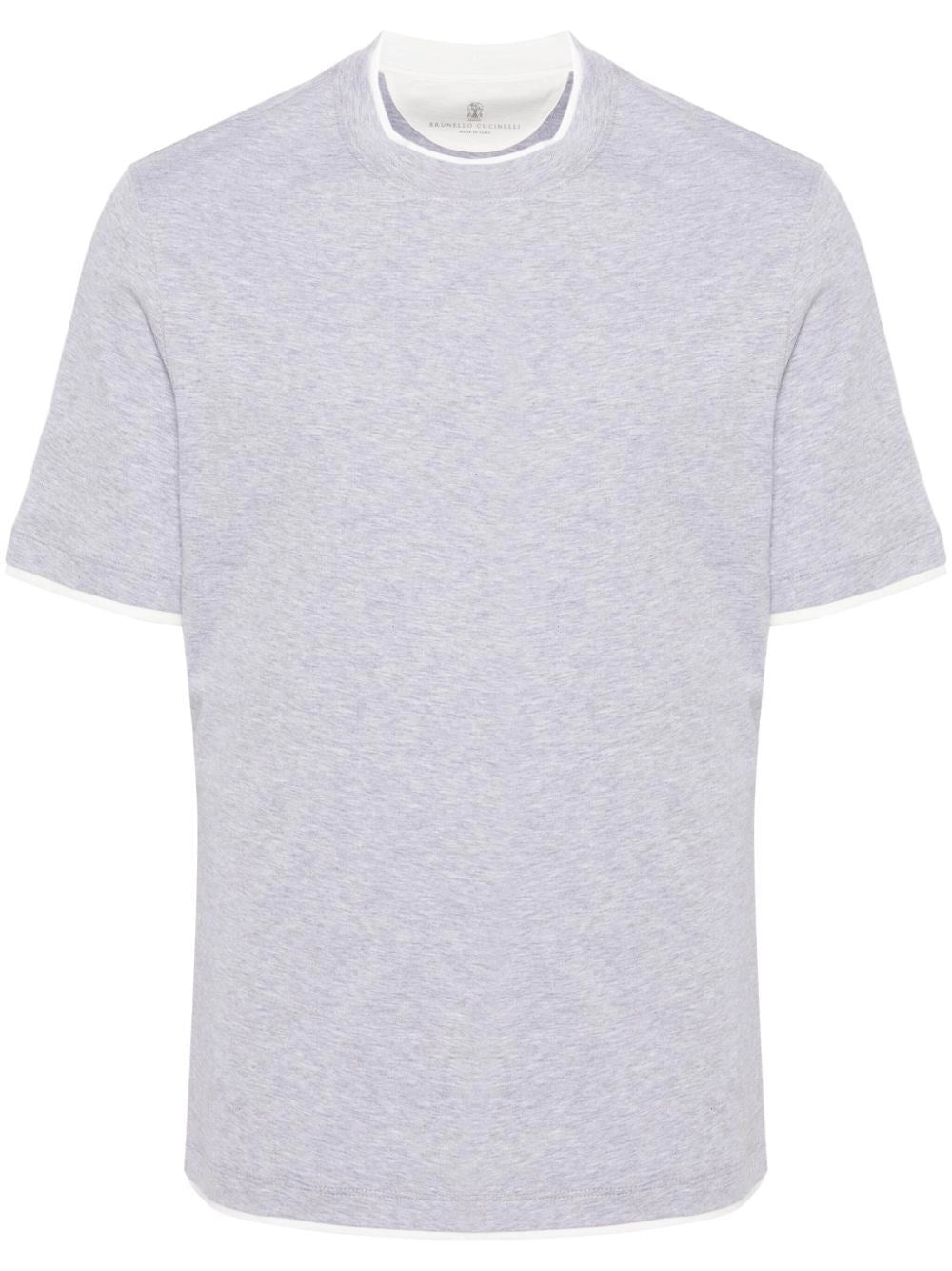Brunello Cucinelli Men T-Shirt With Faux-Layering BRUNELLO CUCINELLI