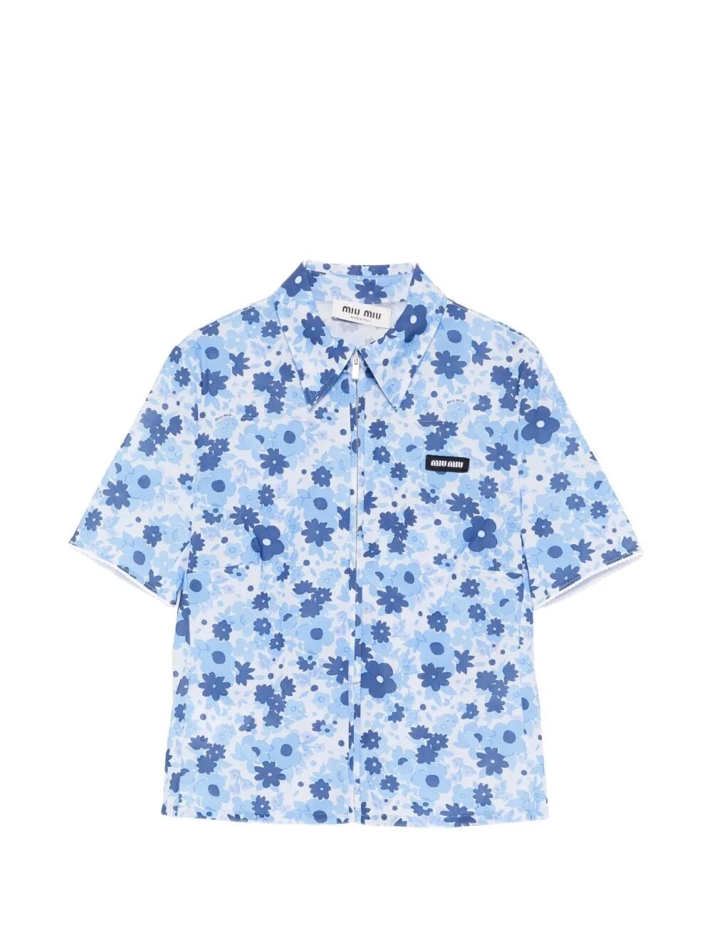 Miu Miu Women Cropped Printed Shirt MIU MIU