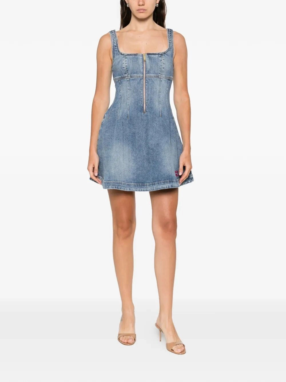 Self-Portrait Women Denim Mini Dress SELF-PORTRAIT