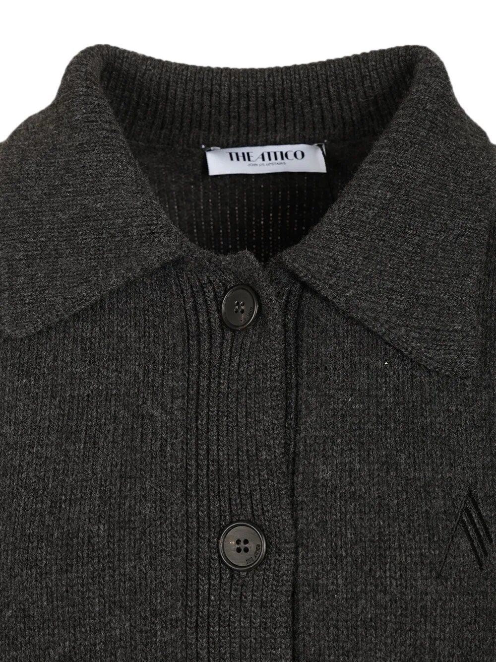 The Attico Women Cardigan With Embroidered Logo THE ATTICO