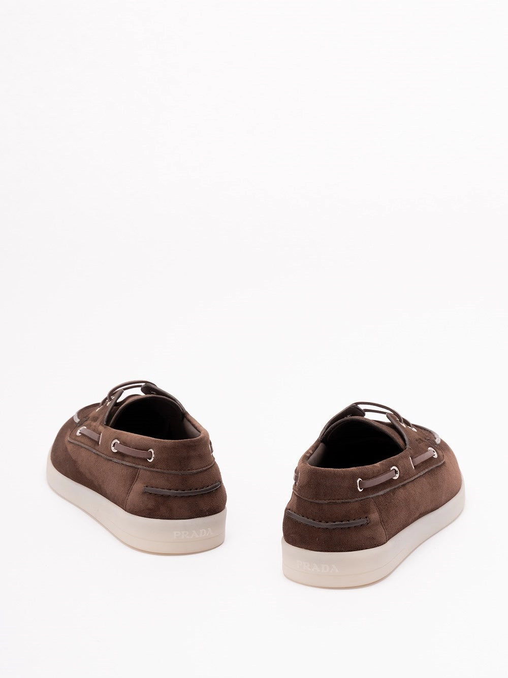 Prada Men Suede Boat Shoes PRADA