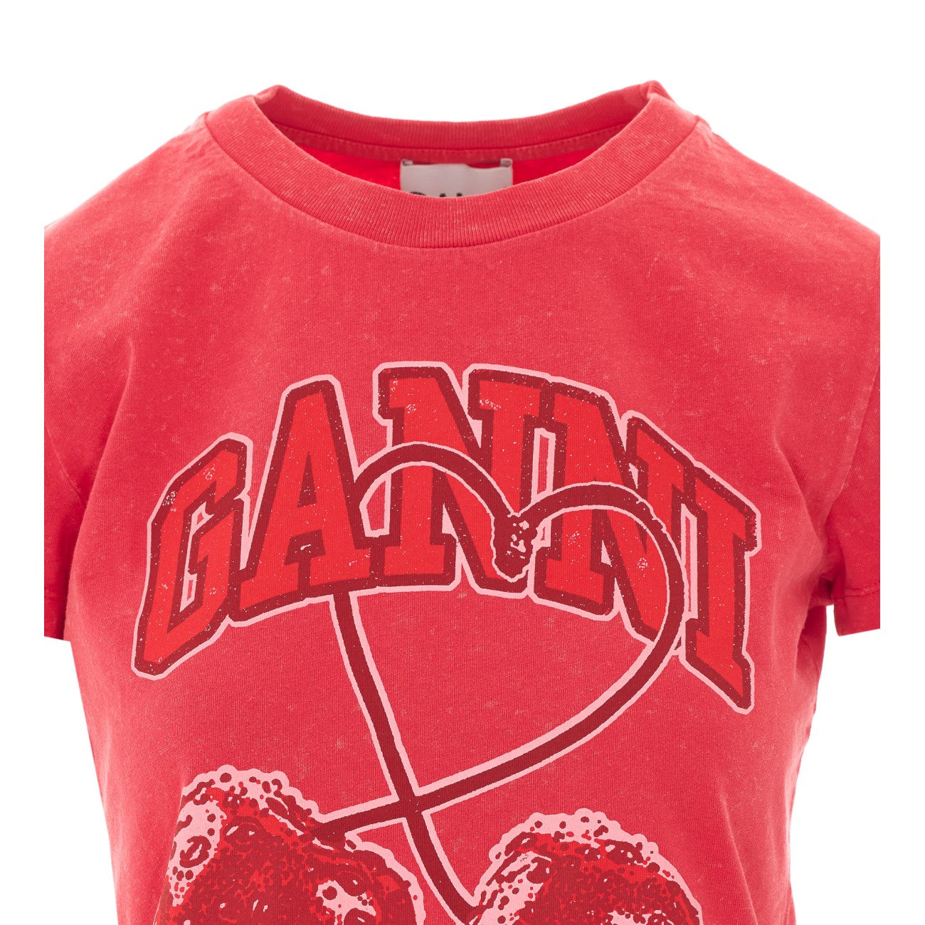 Ganni Women Baby Fit Future T-Shirt With Cherry GANNI