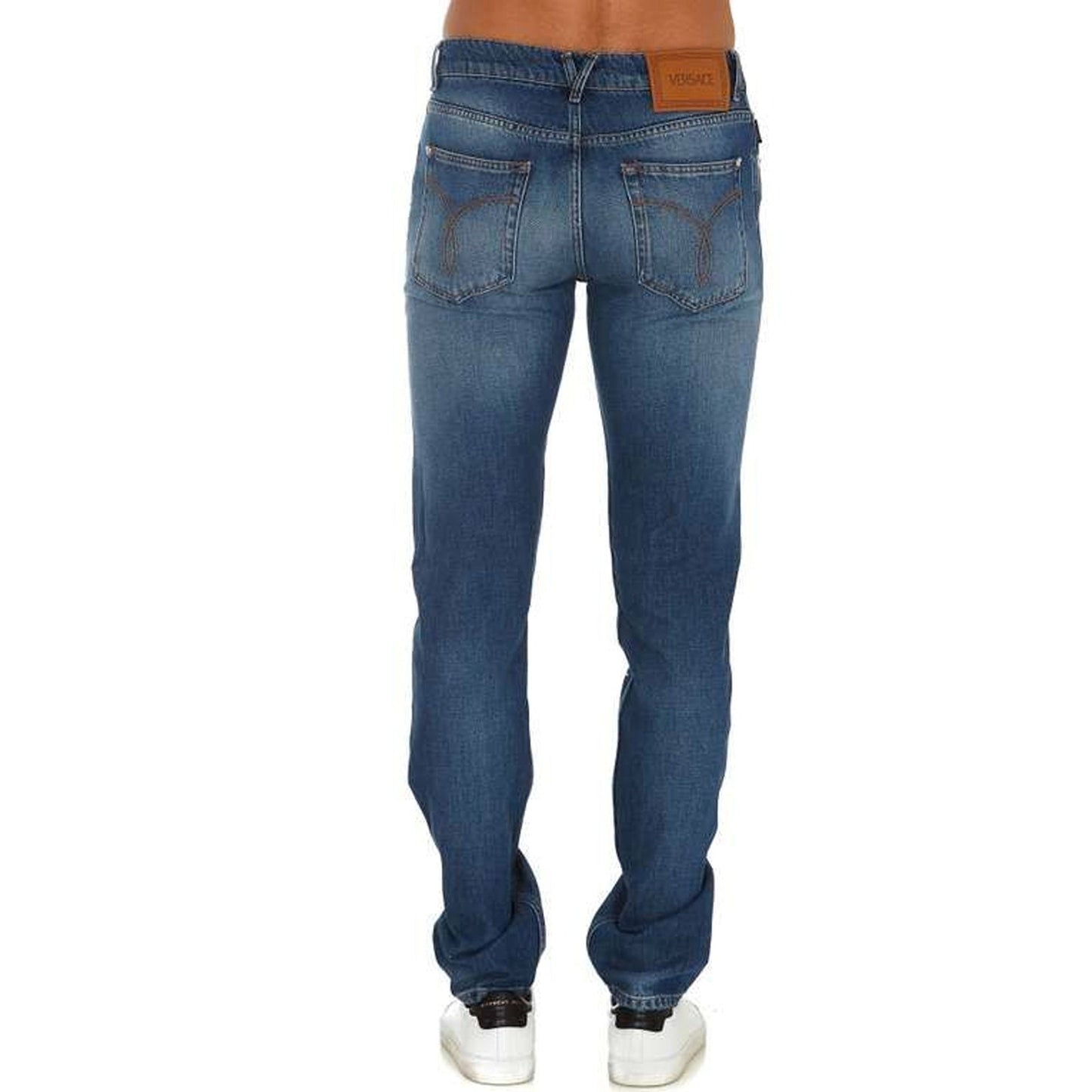 Versace Cotton Logo Denim Jeans Men VERSACE