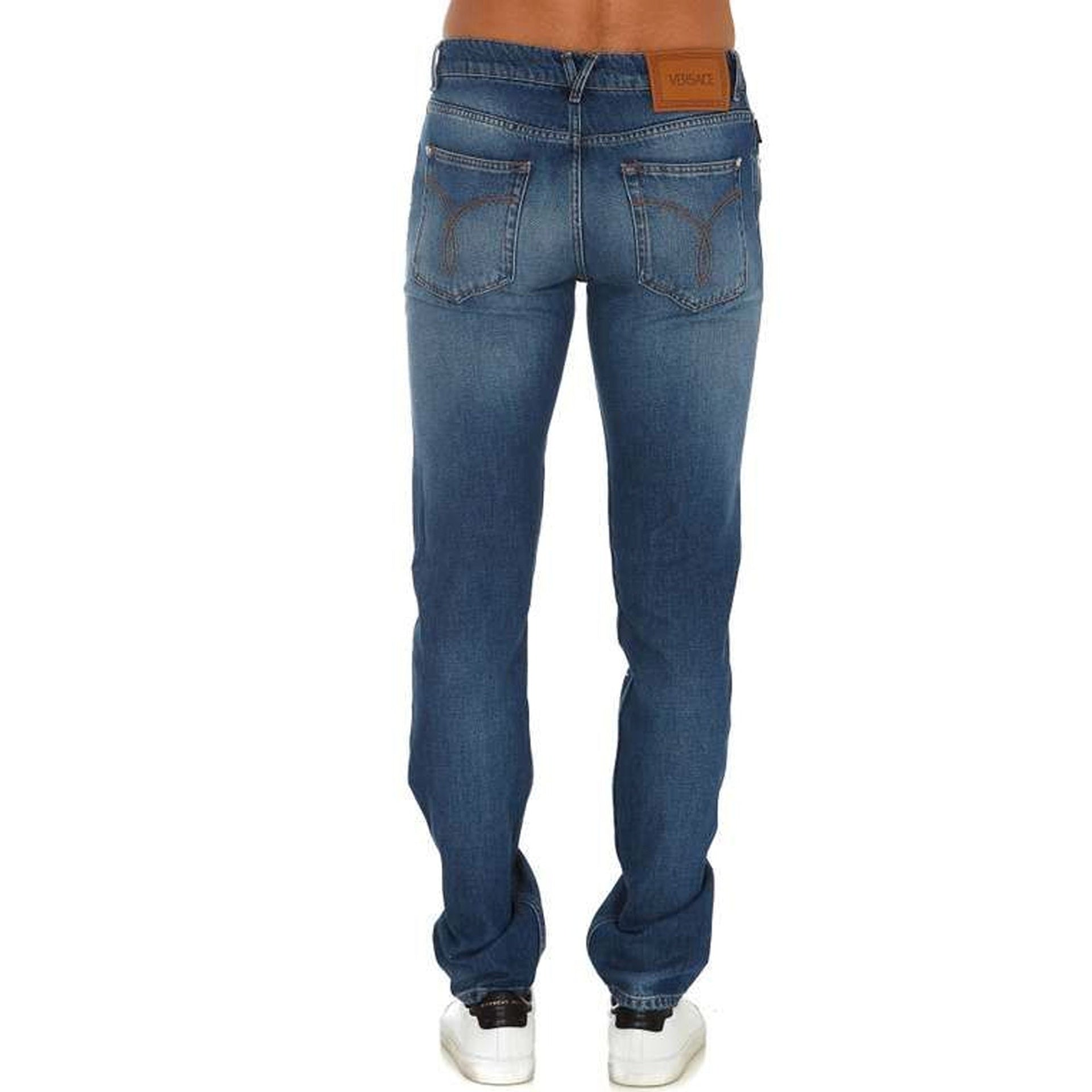 Versace Cotton Logo Denim Jeans Men VERSACE