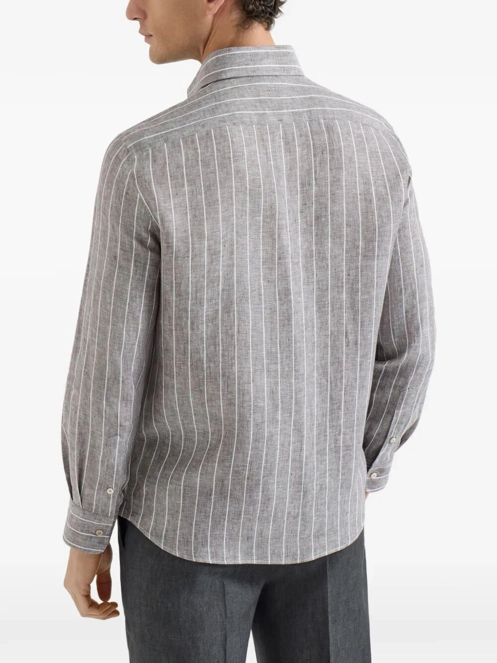 Brunello Cucinelli Men Linen Shirt BRUNELLO CUCINELLI
