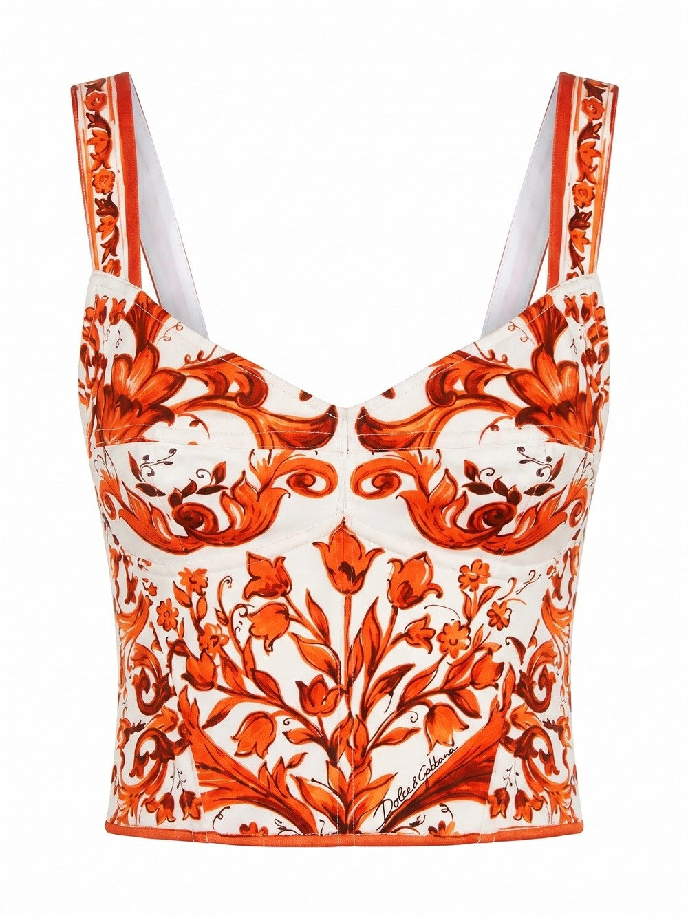 Dolce & Gabbana Women Maiolica-Print Bustier DOLCE & GABBANA