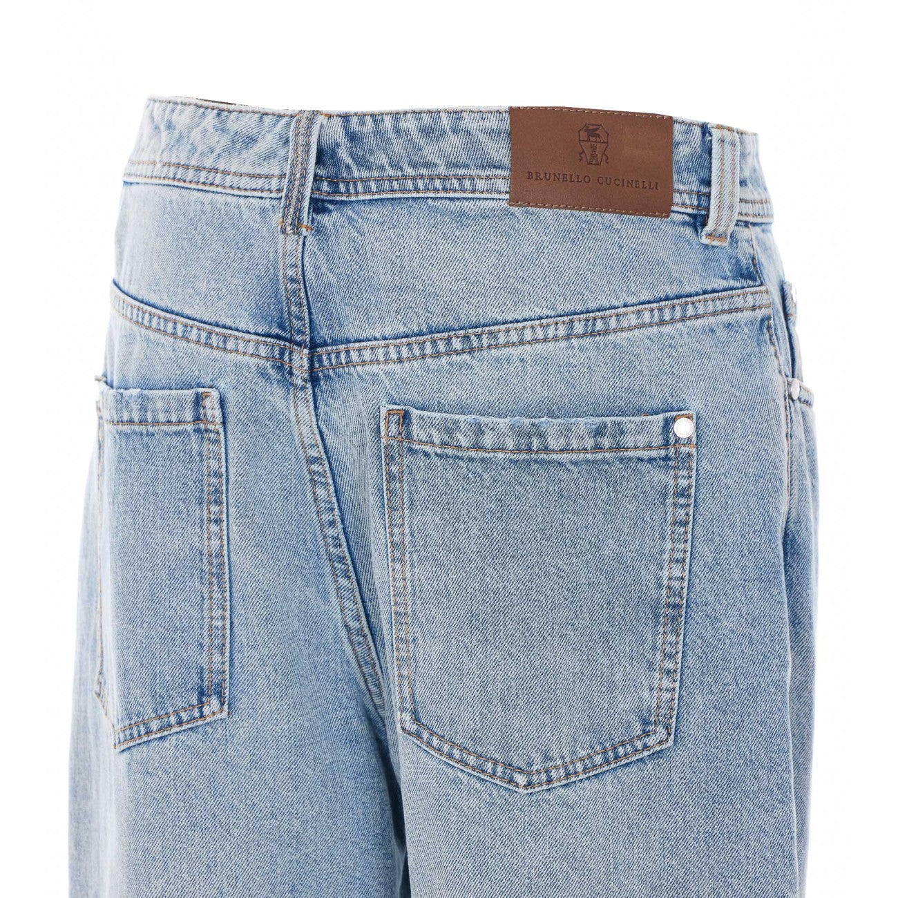 Brunello Cucinelli Women Baggy Tapered Denim Pants BRUNELLO CUCINELLI