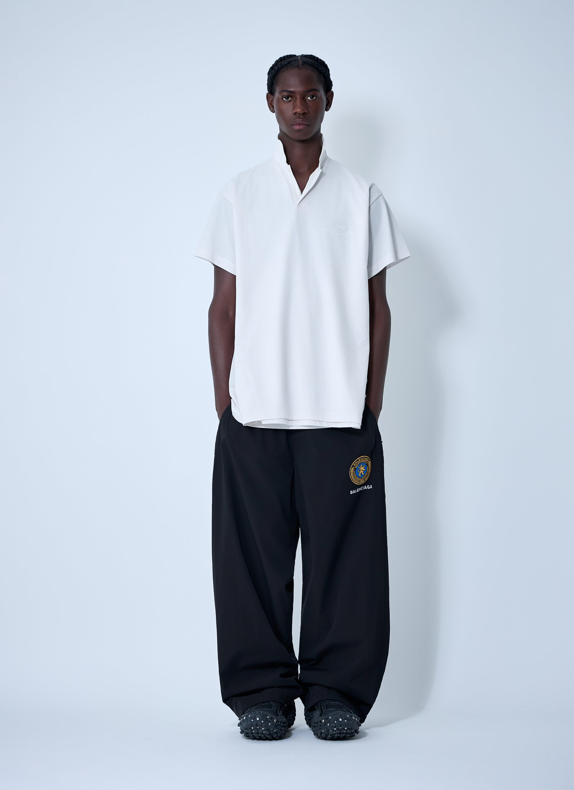 Balenciaga Men Logo Motif Track Pants BALENCIAGA