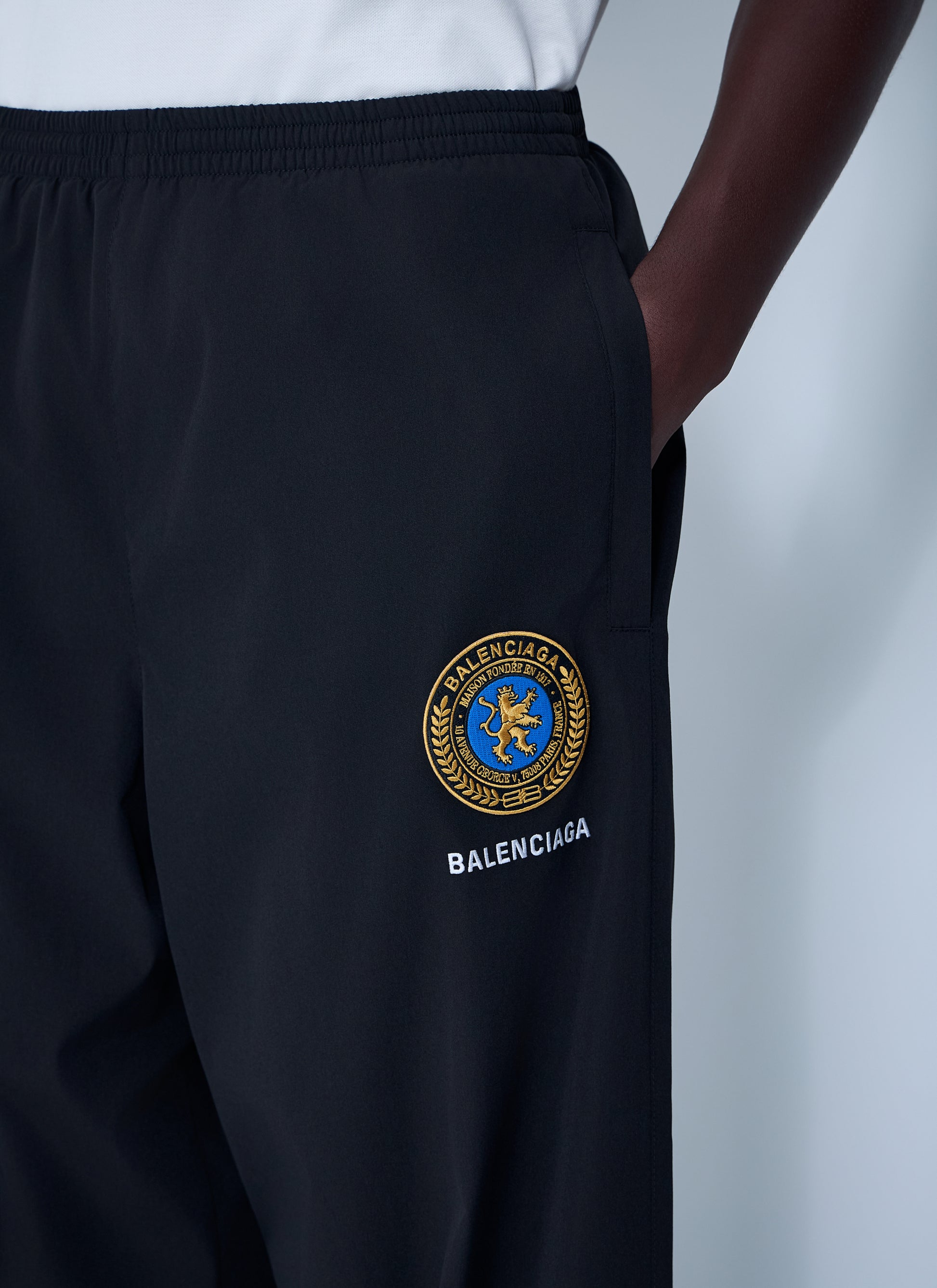 Balenciaga Men Logo Motif Track Pants BALENCIAGA