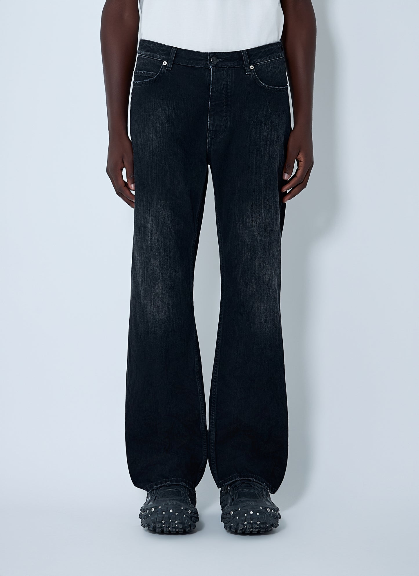Balenciaga Men Distressed Denim Jeans BALENCIAGA