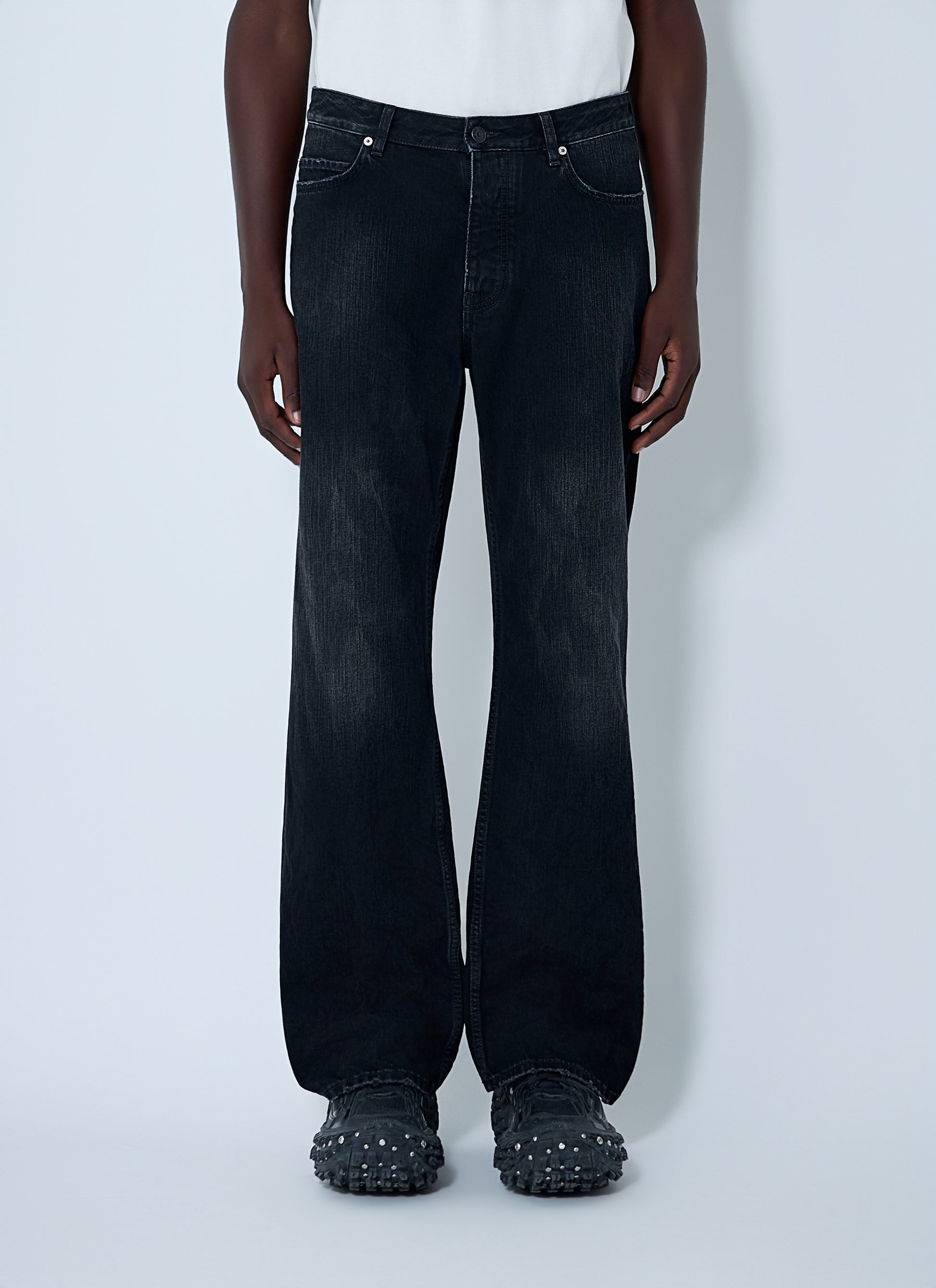 Balenciaga Men Distressed Denim Jeans BALENCIAGA