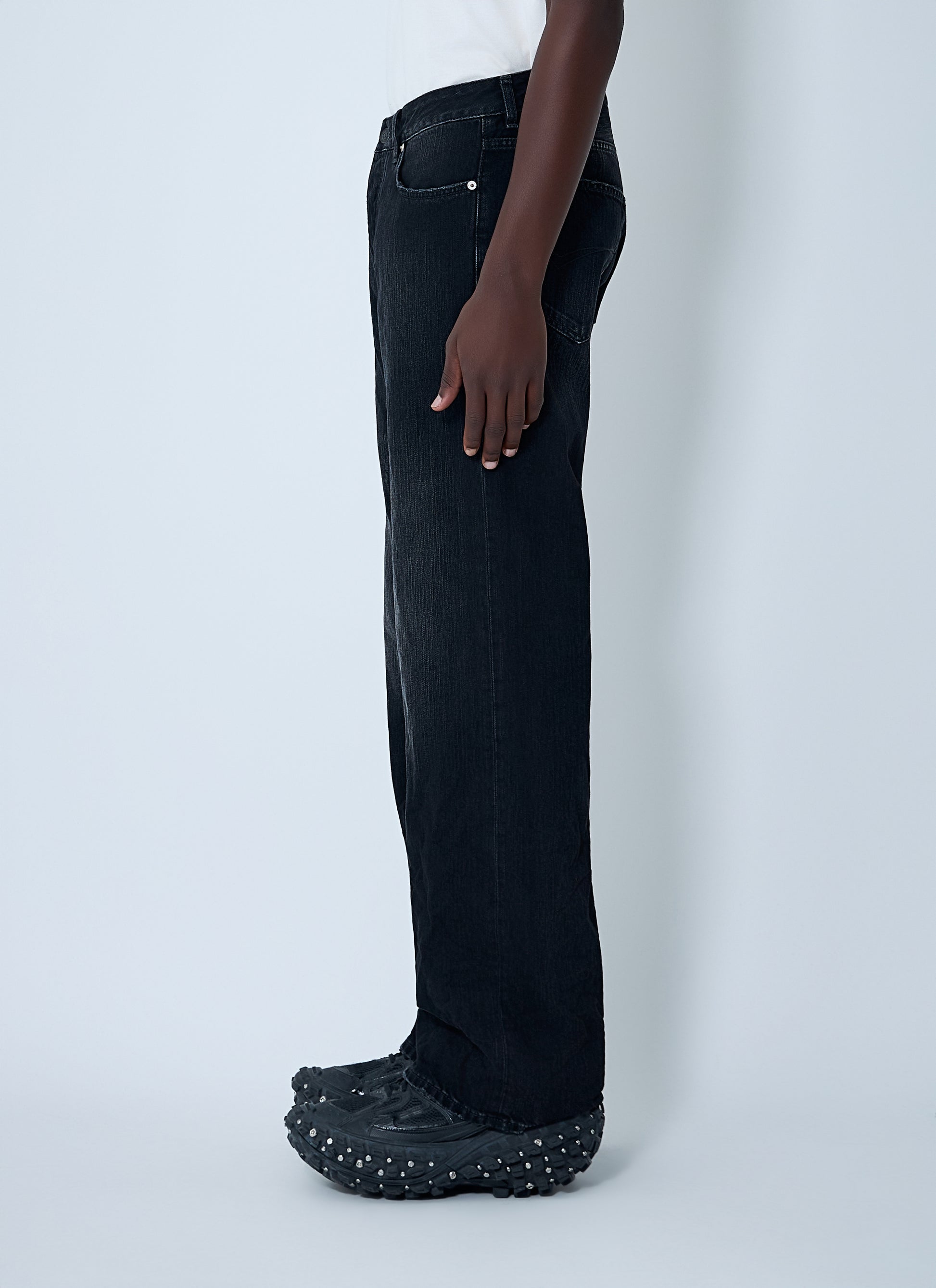 Balenciaga Men Distressed Denim Jeans BALENCIAGA