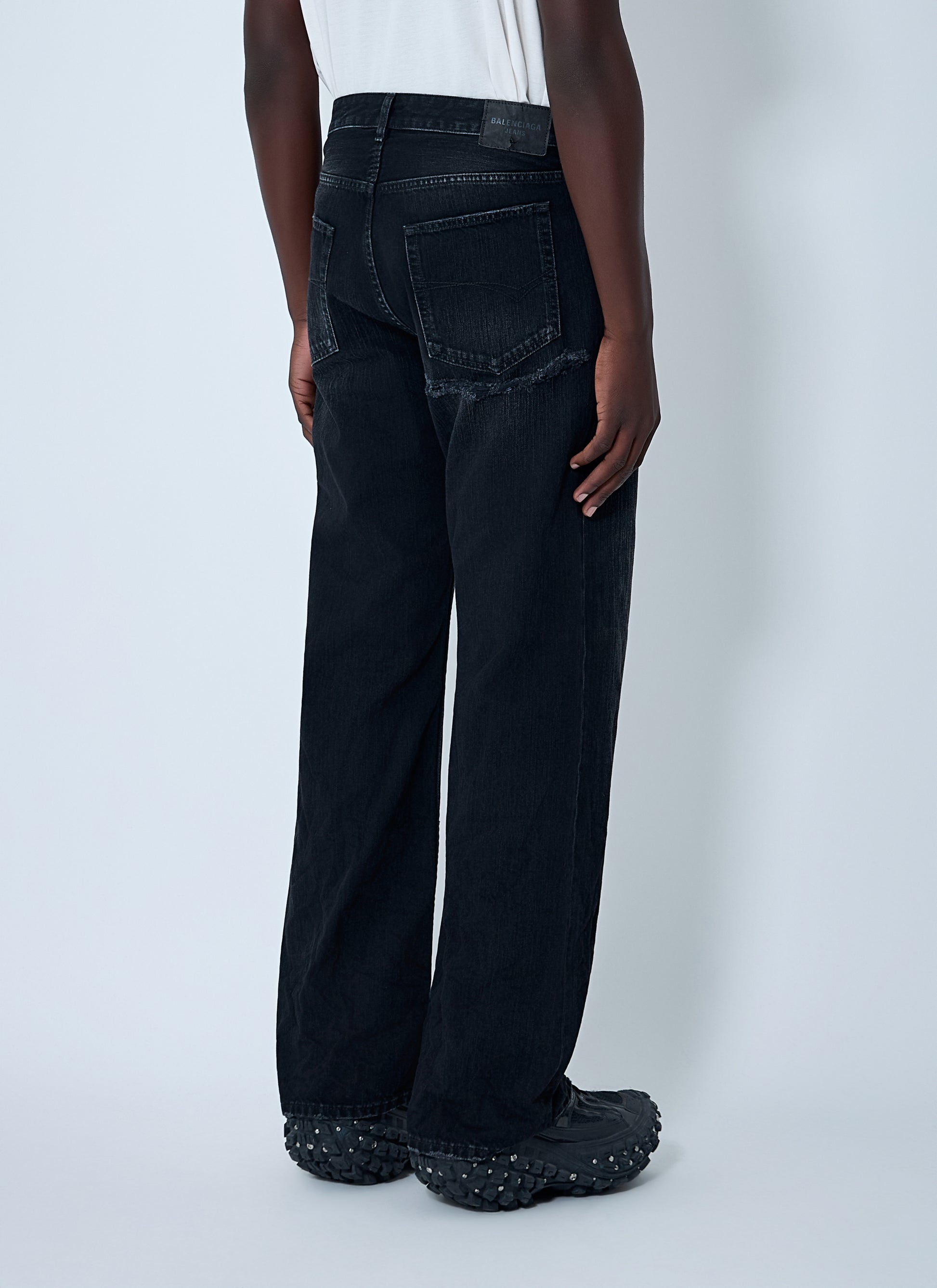 Balenciaga Men Distressed Denim Jeans BALENCIAGA