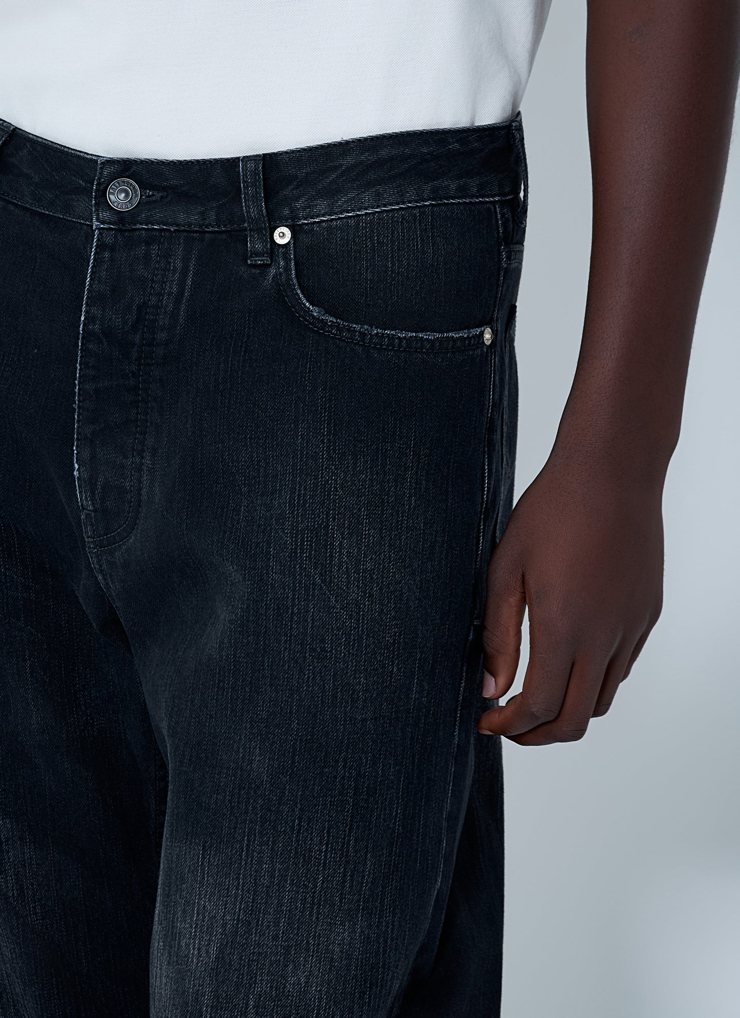 Balenciaga Men Distressed Denim Jeans BALENCIAGA