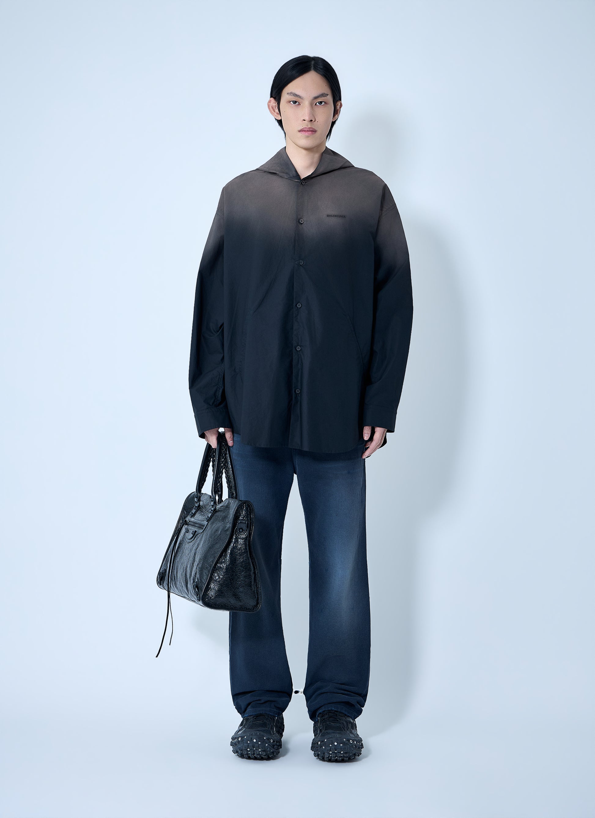 Balenciaga Men Hooded Shirt BALENCIAGA