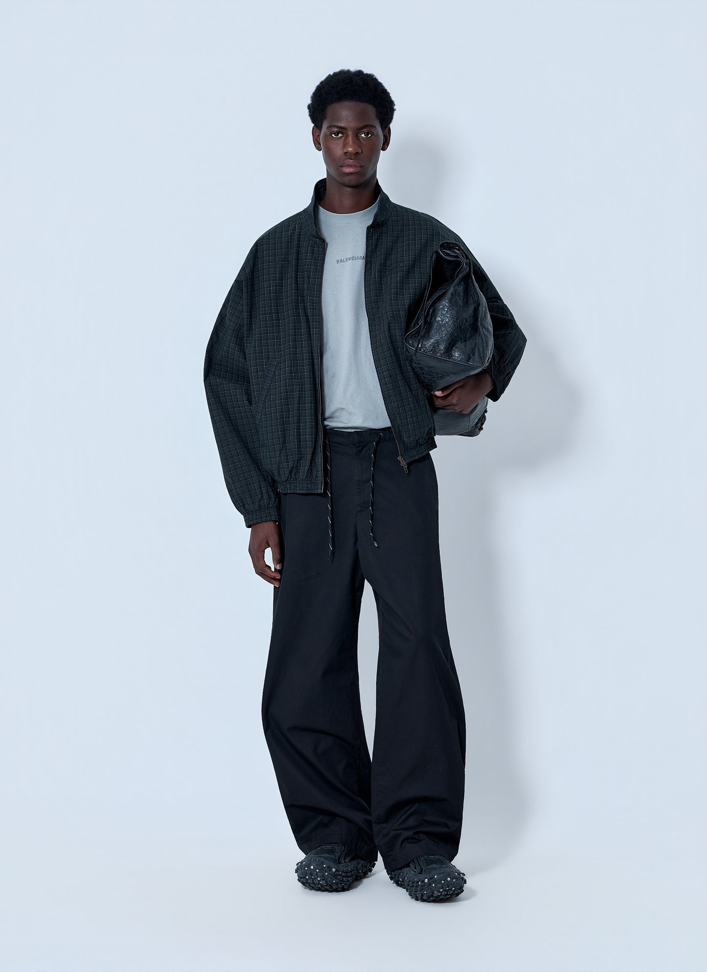 Balenciaga Men Checked Zip Jacket BALENCIAGA