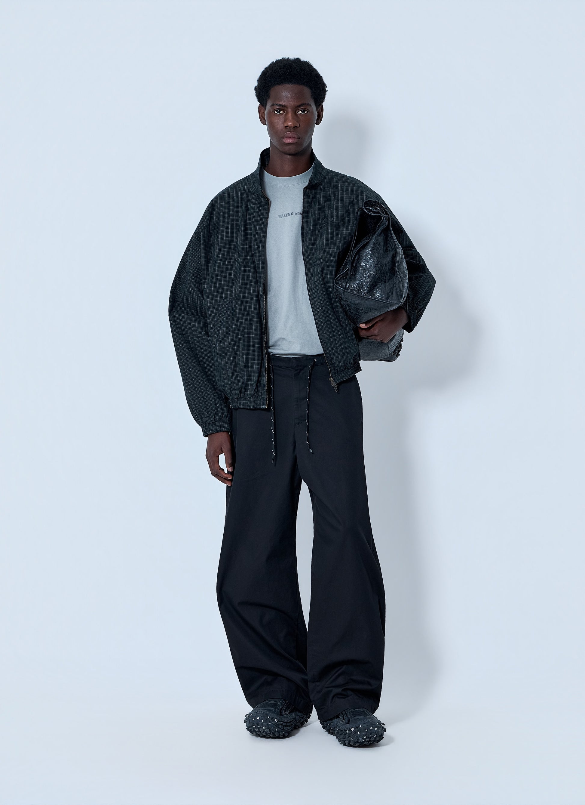 Balenciaga Men Checked Zip Jacket BALENCIAGA