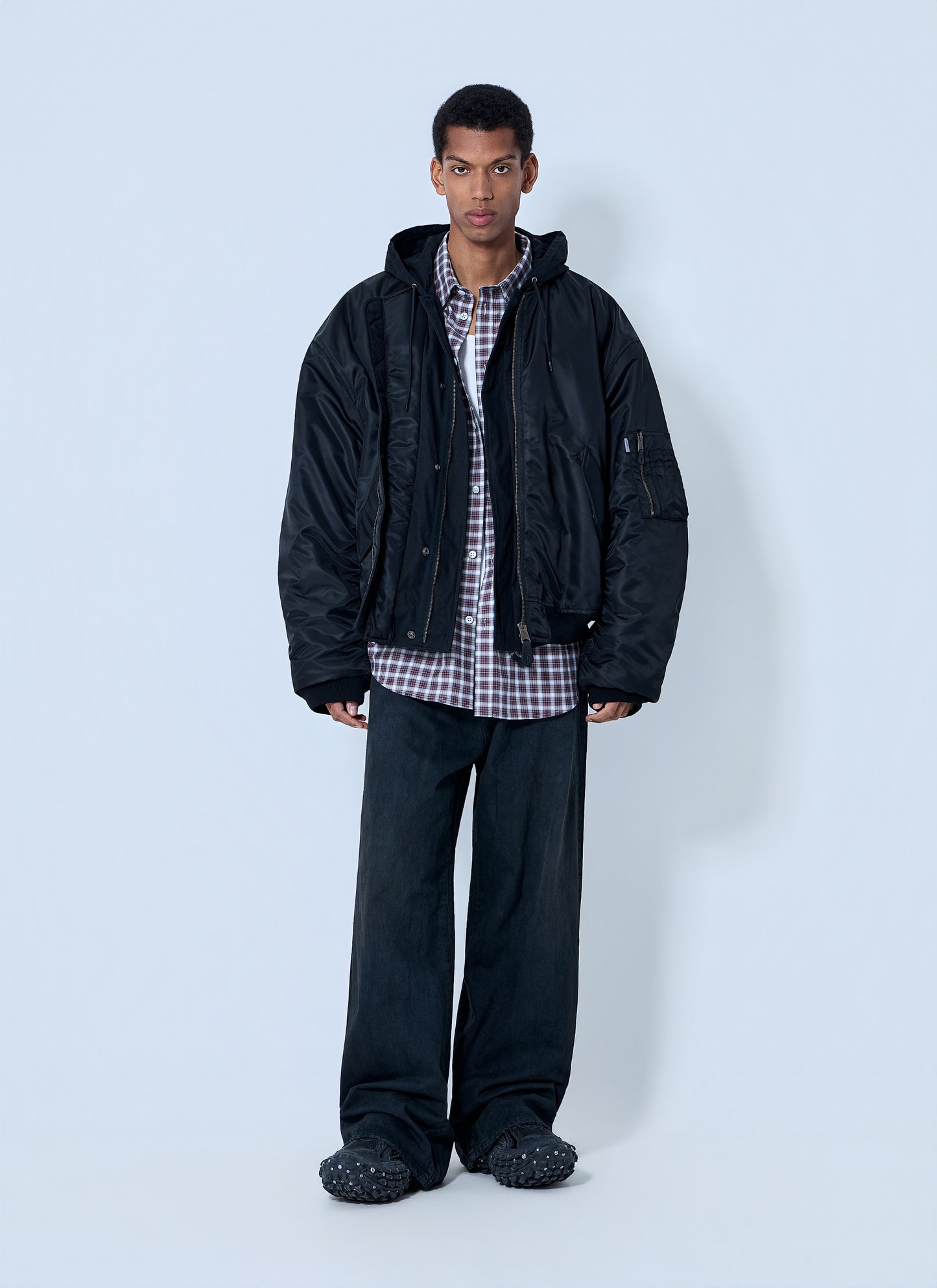 Balenciaga Men Hooded Bomber Jacket BALENCIAGA