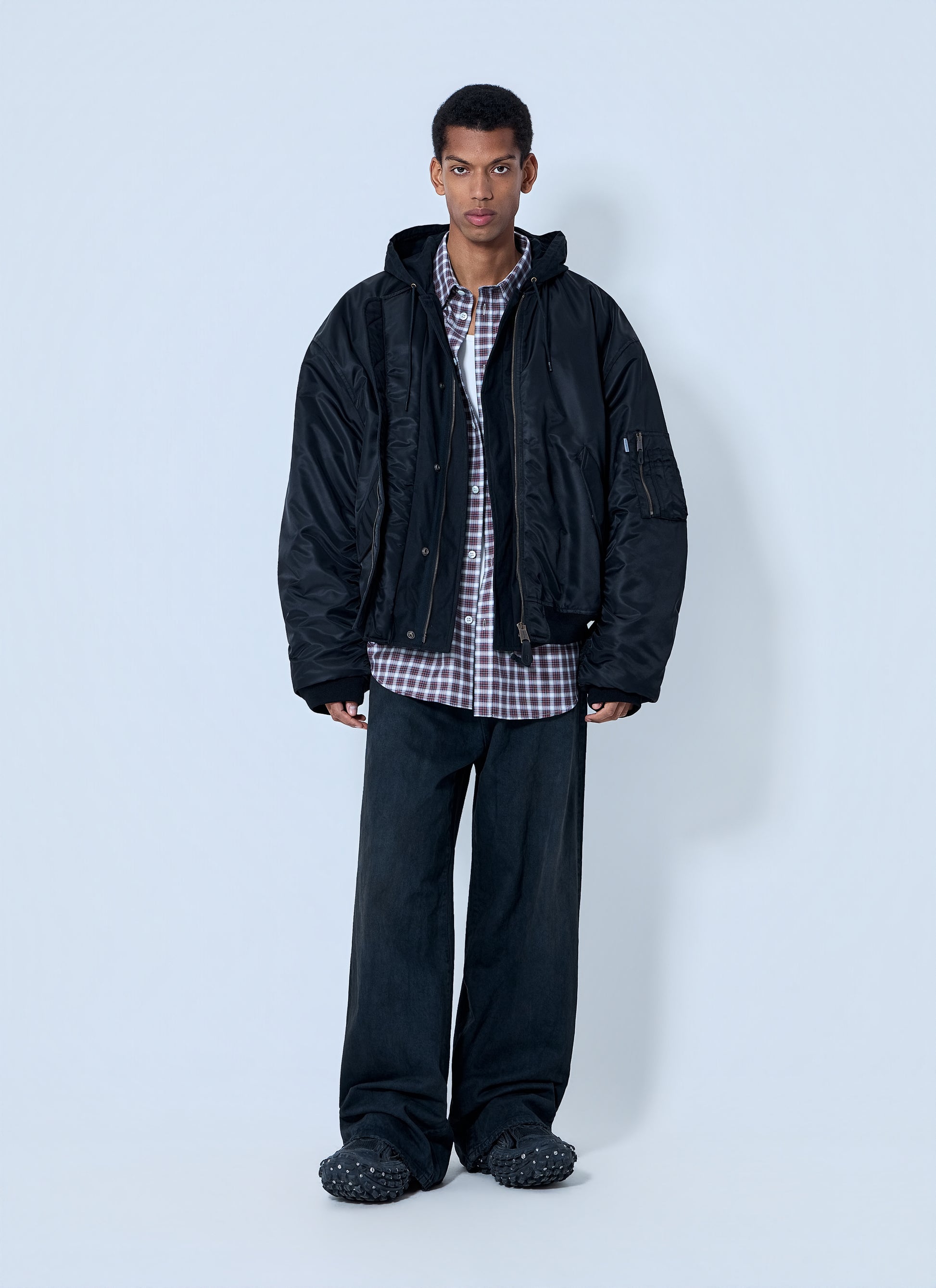 Balenciaga Men Hooded Bomber Jacket BALENCIAGA