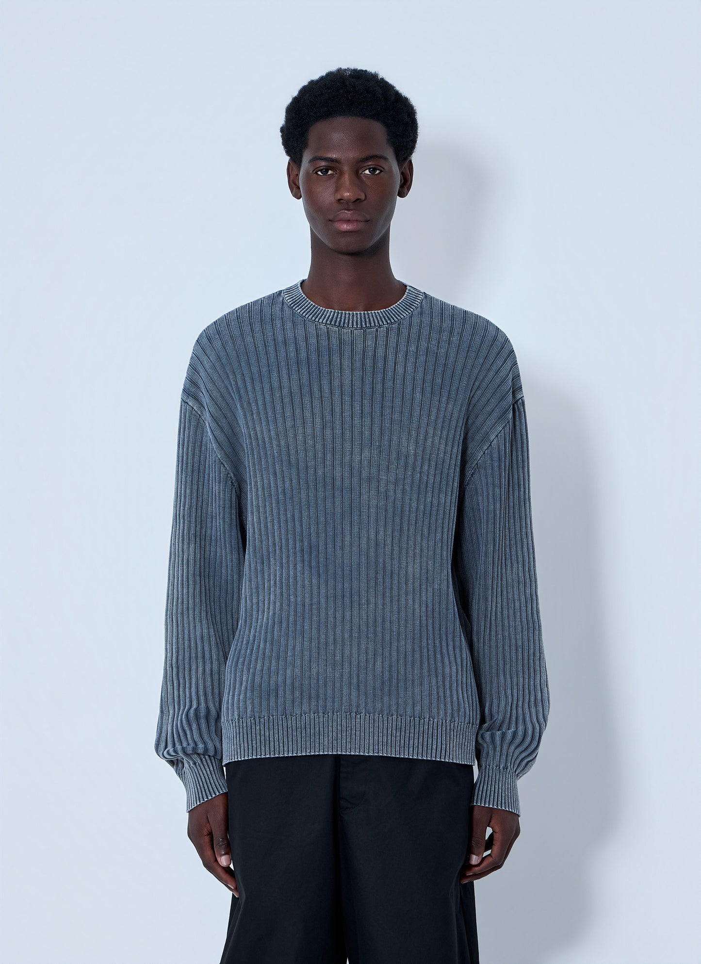 Balenciaga Men Ribbed Knit Sweater BALENCIAGA