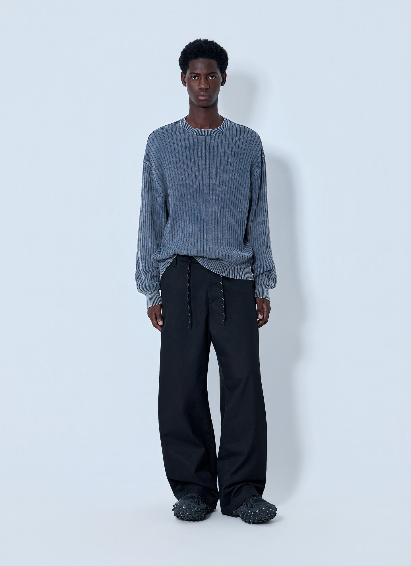 Balenciaga Men Ribbed Knit Sweater BALENCIAGA