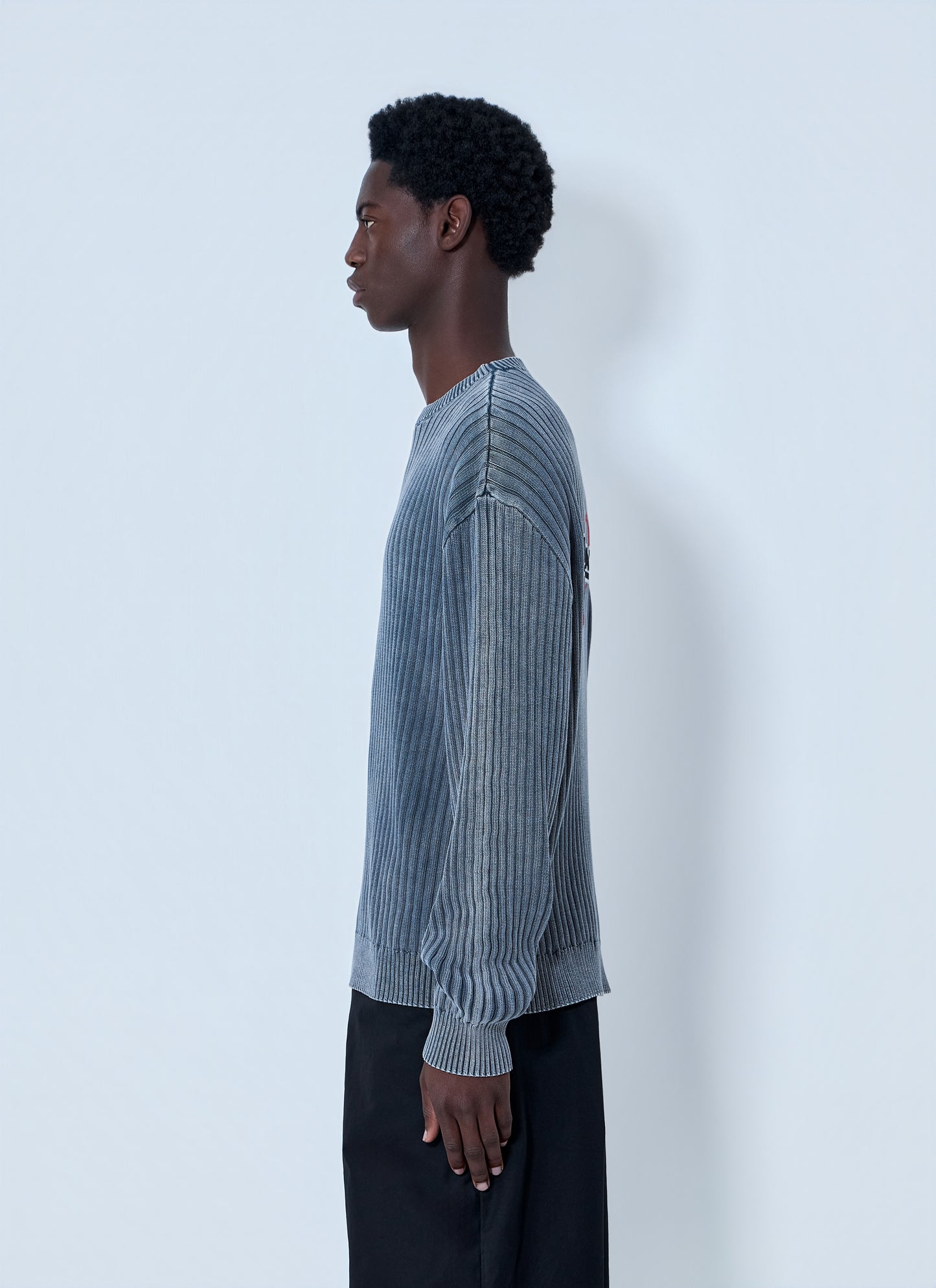 Balenciaga Men Ribbed Knit Sweater BALENCIAGA