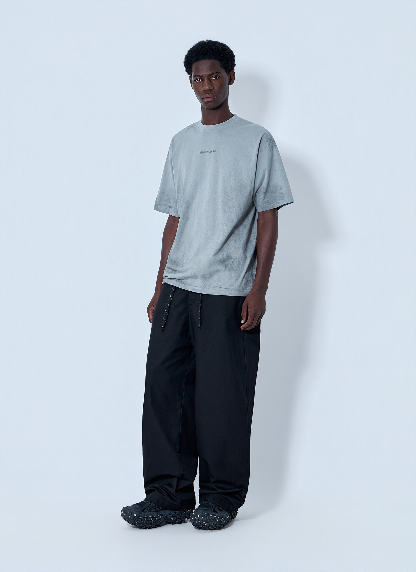 Balenciaga Men Logo Motif T-Shirt BALENCIAGA