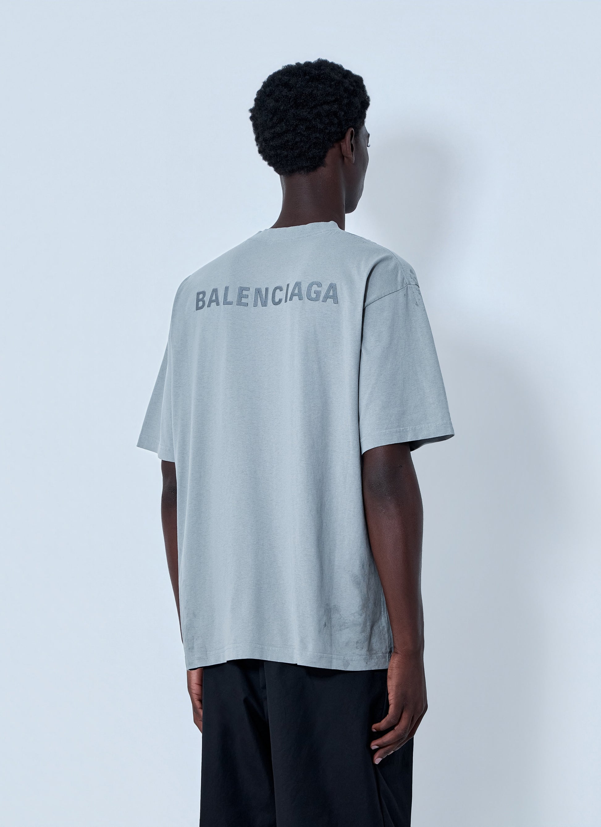 Balenciaga Men Logo Motif T-Shirt BALENCIAGA