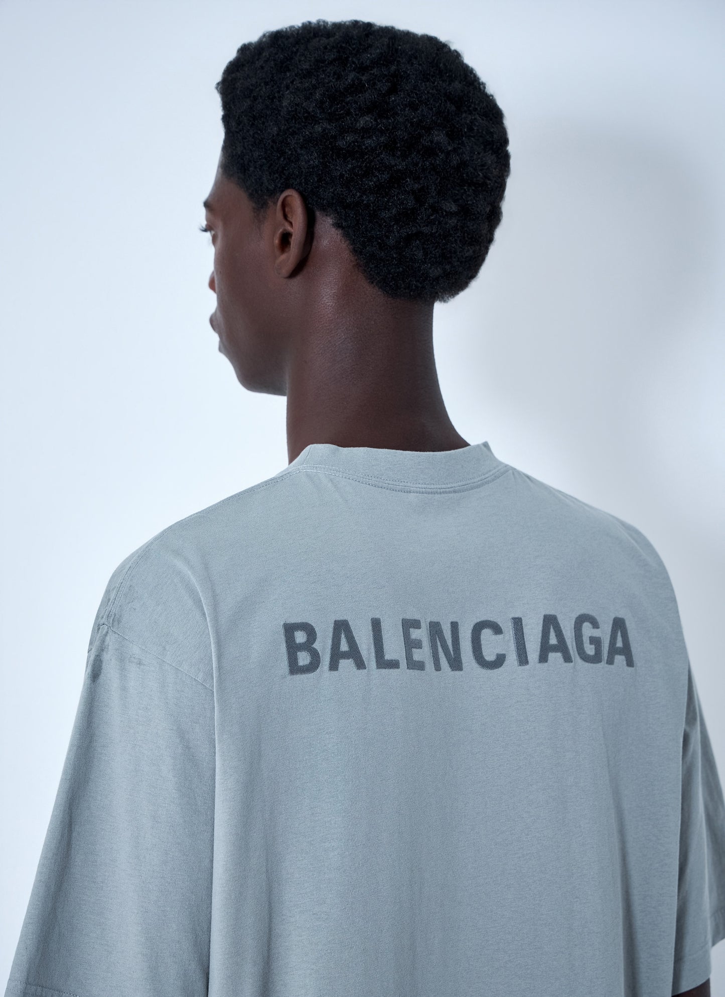 Balenciaga Men Logo Motif T-Shirt BALENCIAGA