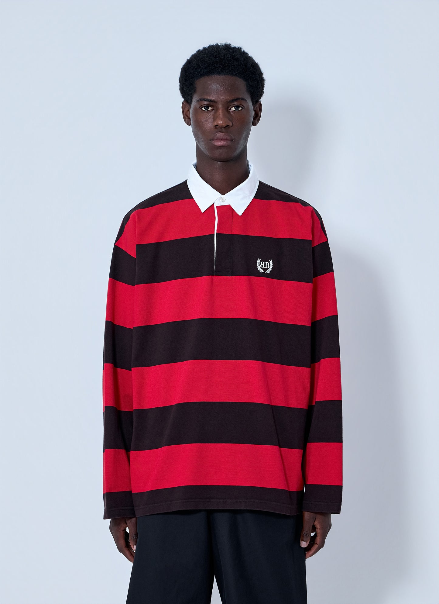 Balenciaga Men Striped Rugby T-Shirt BALENCIAGA