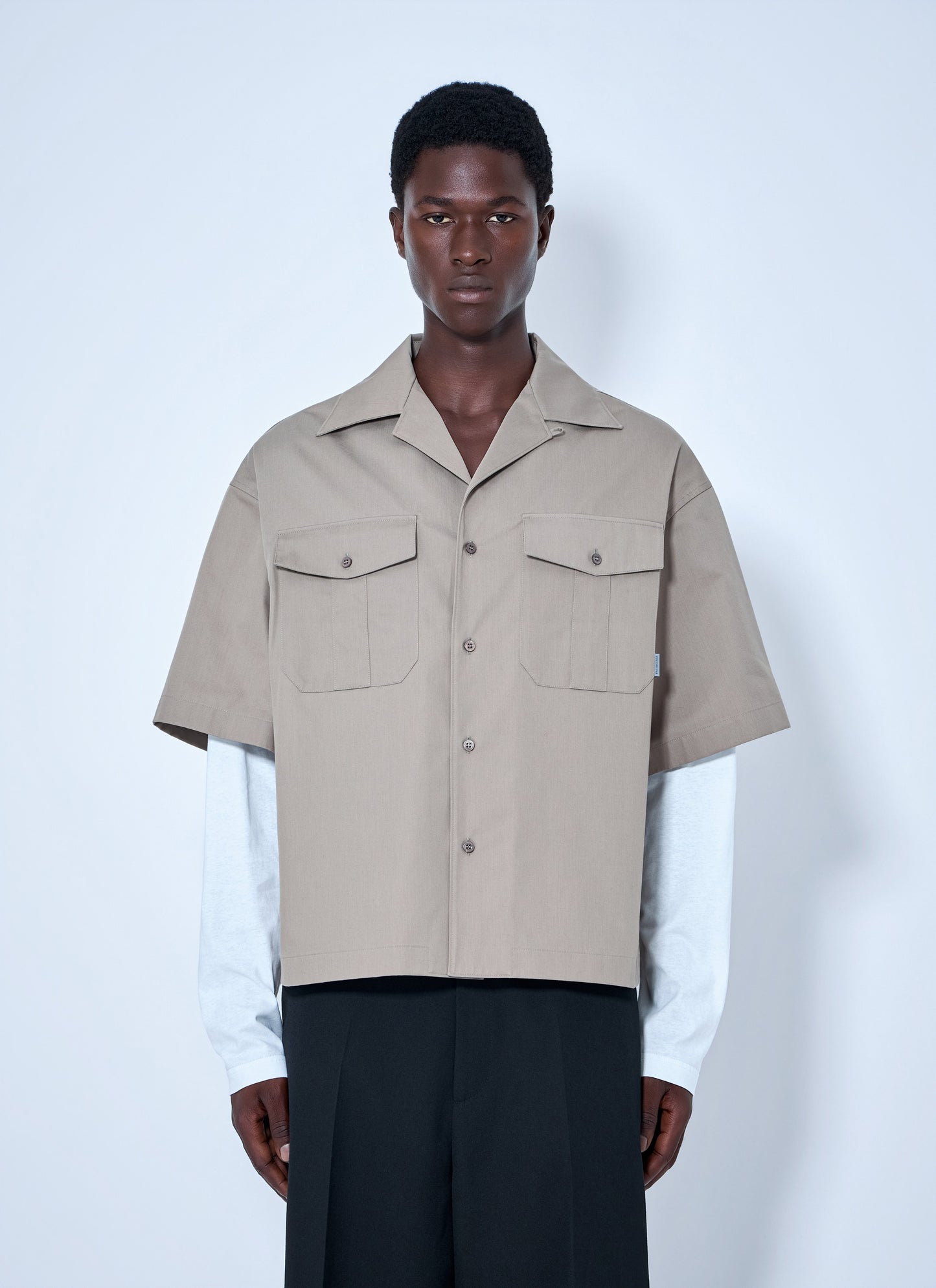Balenciaga Men Short-Sleeve Button-Down Shirt BALENCIAGA